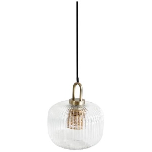 Sunny Modern Clear Glass Large Hanging Pendant Light Lamp - Clear
