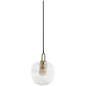 Sunny Modern Clear Glass Medium Hanging Pendant Light Lamp - Clear