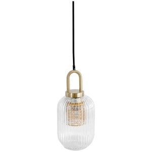 Sunny Modern Clear Glass Small Hanging Pendant Light Lamp - Clear