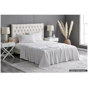 Sydney Stonewash Cotton Bed Sheet Set Light Grey