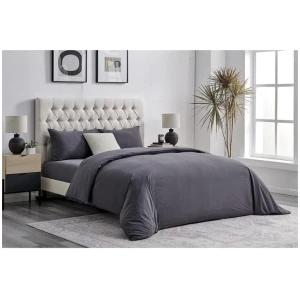 Sydney Stonewash Quilt Cover Set Castlerock Charcoal
