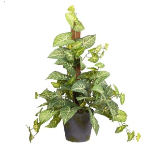 Syngonium 73cm Artificial Plant Flower Arrangement Decorative On Pole