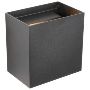 TOCA Wall Light Surface Mounted 20W Square Black 3000K IP65 with Adjustable Lens Covers 940LM