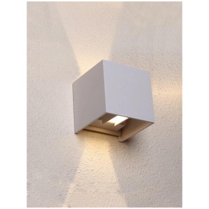 TOCA Wall Light Surface Mounted 6.8W Square White 3000K IP54 with Adjustable Lens Covers 408LM