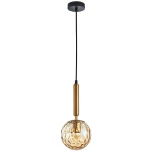 TRATTINO Pendant Lamp Light Interior ES 72W Bronze Amber Spherical Glass Enclosed