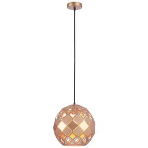 TUILE Pendant Lamp Light Interior ES Champagne Gold Embossed Tiled Wine Glass OD300mm