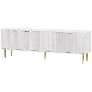 TV Cabinet Entertainment Unit Stand Storage 180CM White