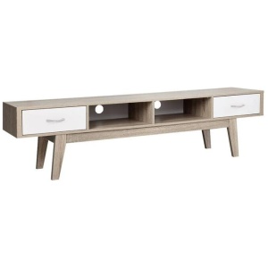 TV Cabinet Entertainment Unit Stand Storage Drawer Scandinavian 180cm Oak