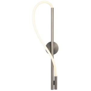 Taft Contemporary Wall Lamp Light Metal Silicon Fabric Gun Metal Matte