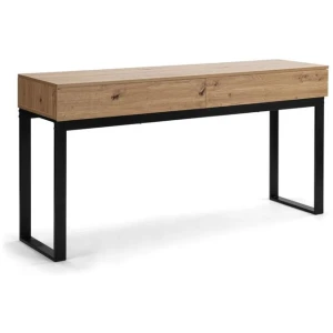 Talia Hallway Console Hall Table W/ 2-Drawers - Oak/Black