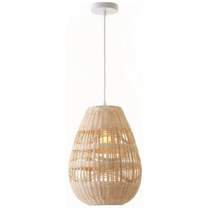 Tana Bamboo Rattan Pendant Lamp Light Cream Natural Large