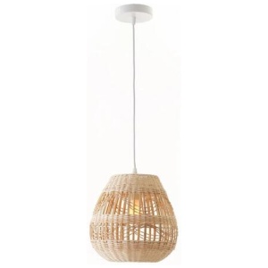 Tana Bamboo Rattan Pendant Lamp Light Cream Natural Small