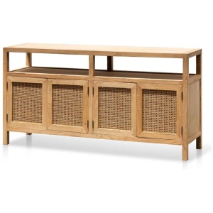 Tapia 1.6m Sideboard Unit - Natural with Rattan Doors by Interior Secrets - AfterPay Available