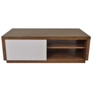 Teri Coffee Table - Antique Oak / High Gloss White