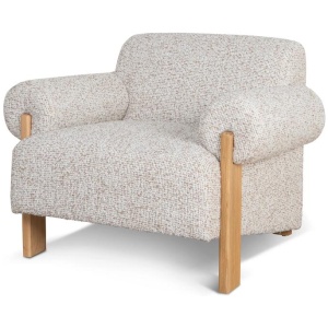 Teria Fabric Armchair - Sand Beige by Interior Secrets - AfterPay Available