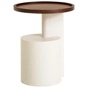 Terra White Side Table - Walnut by Interior Secrets - AfterPay Available