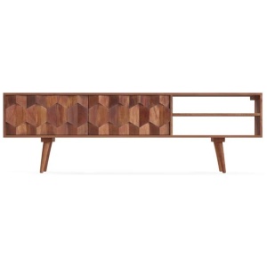 Thomas Entertainment Unit TV Stand Dark Brown