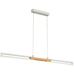 Thorin Contemporary Pendant Hanging Lamp Light Metal Wood White Oak Sand