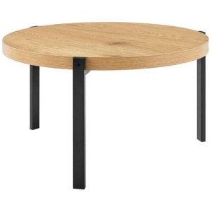 Tiern Wooden Round Tea Coffee Table Oak