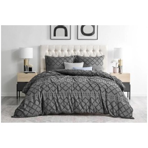Tilly Tufted Quilt Cover Set Castlerock