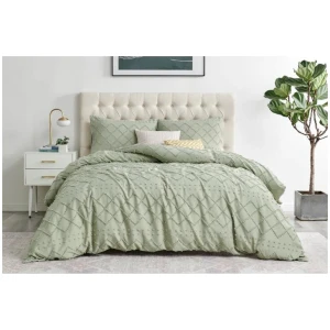Tilly Tufted Quilt Cover Set Desert Sage