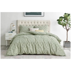 Tilly Tufted Quilt Cover Set Desert Sage