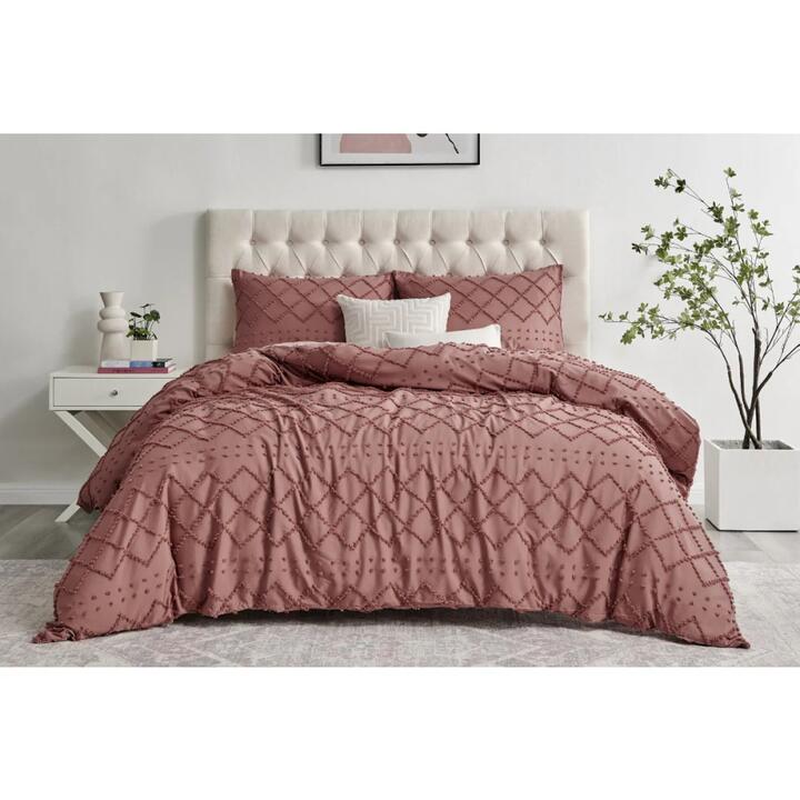 Tilly Tufted Quilt Cover Set Desert Sand