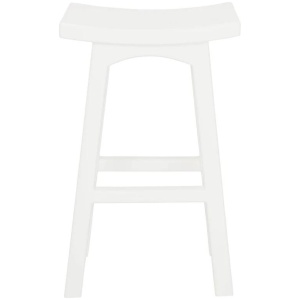 Tokyo Solid Mahogany Timber Barstool (White)