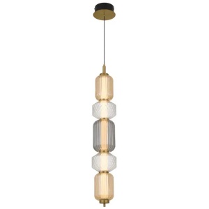Torso Modern Pendant Hanging Lamp Light Metal Glass Brass Polished