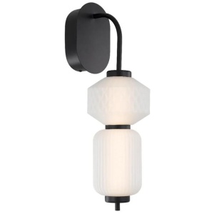 Torso Modern Wall Lamp Light Metal Glass Black Matte