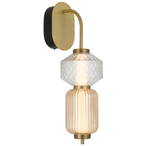 Torso Modern Wall Lamp Light Metal Glass Brass Polished