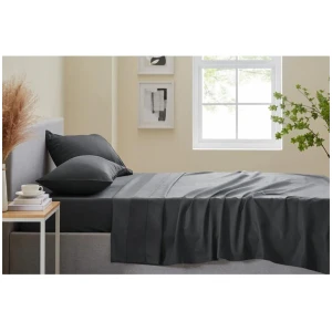 Trafalgar 1200TC Cotton Rich Bed Sheet Set - Charcoal, Queen