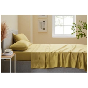 Trafalgar 1200TC Cotton Rich Bed Sheet Set - Honey, Double