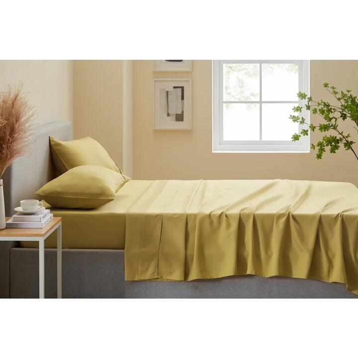 Trafalgar 1200TC Cotton Rich Bed Sheet Set - Honey, Double