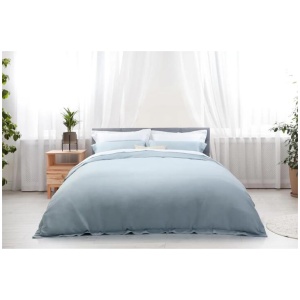 Trafalgar 1200TC Cotton Rich Quilt Cover Set - Blue, King