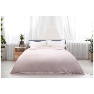 Trafalgar 1200TC Cotton Rich Quilt Cover Set - Blush, King