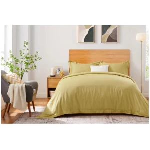 Trafalgar 1200TC Cotton Rich Quilt Cover Set - Honey, King