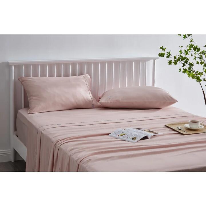 Trafalgar Brooklyn Bamboo Cotton Bed Sheet Set - Dusty Pink, King