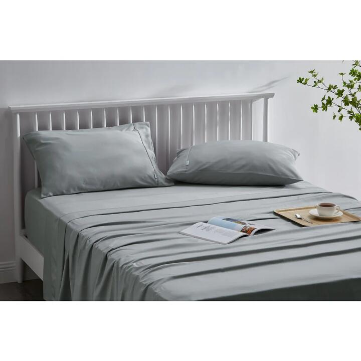Trafalgar Brooklyn Bamboo Cotton Bed Sheet Set - Silver, King