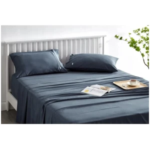 Trafalgar Brooklyn Bamboo Cotton Bed Sheet Set - Storm, Queen