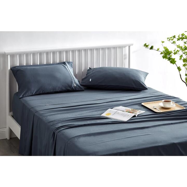 Trafalgar Brooklyn Bamboo Cotton Bed Sheet Set - Storm, Queen