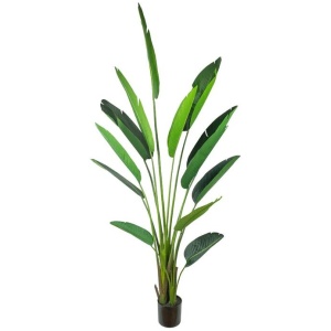 Traveller Palm Tree Artificial Fake Plant Decorative 240cm In Pot - Green