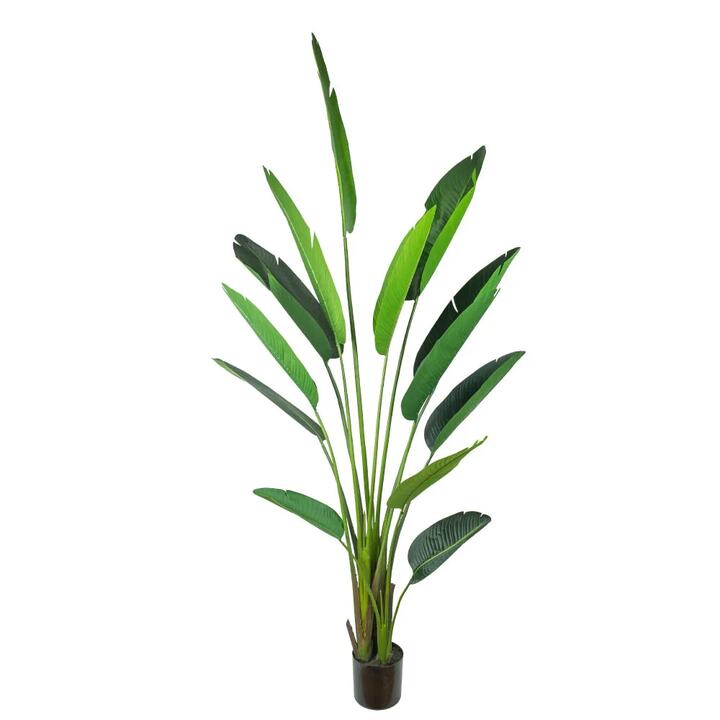 Traveller Palm Tree Artificial Fake Plant Decorative 240cm In Pot - Green