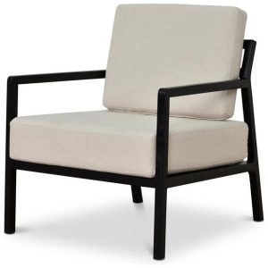 Trenton Black Elm Armchair - Light Beige by Interior Secrets - AfterPay Available