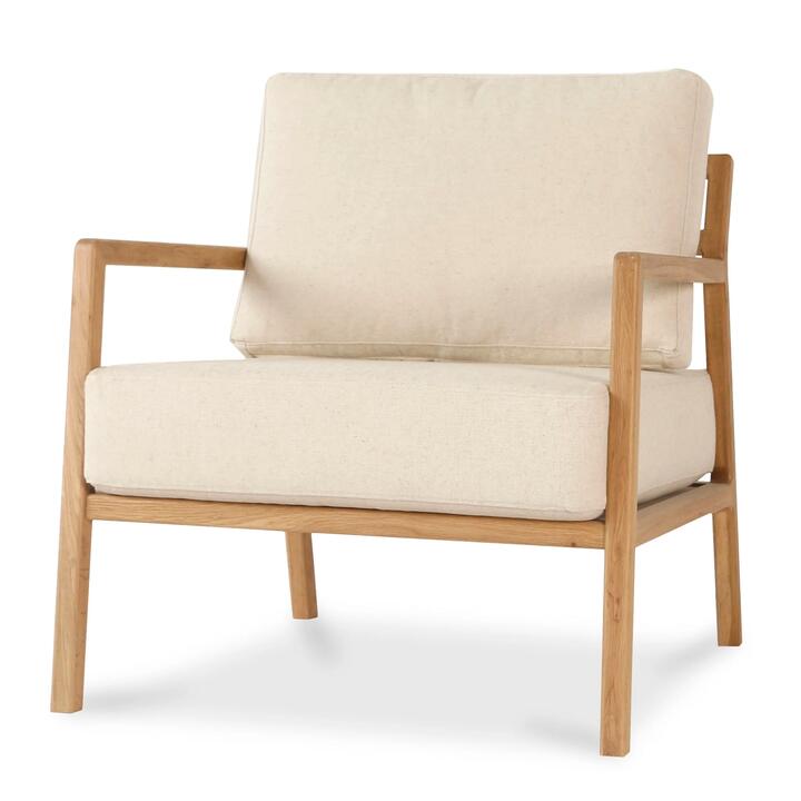 Trenton Fabric Armchair - Dawn Beige by Interior Secrets - AfterPay Available