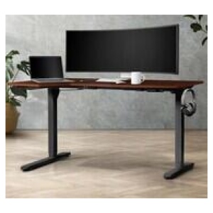 Trinny 145Cm Black & Electric Standing Desk Brown