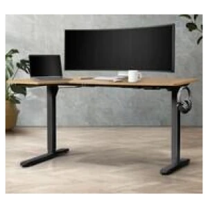 Trinny Black & Natural Electric Standing Desk Black