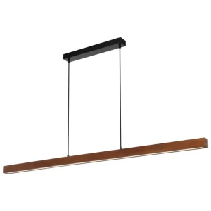 Truso Modern Pendant Hanging Lamp Light Metal Wood Black Walnut Wood Tones