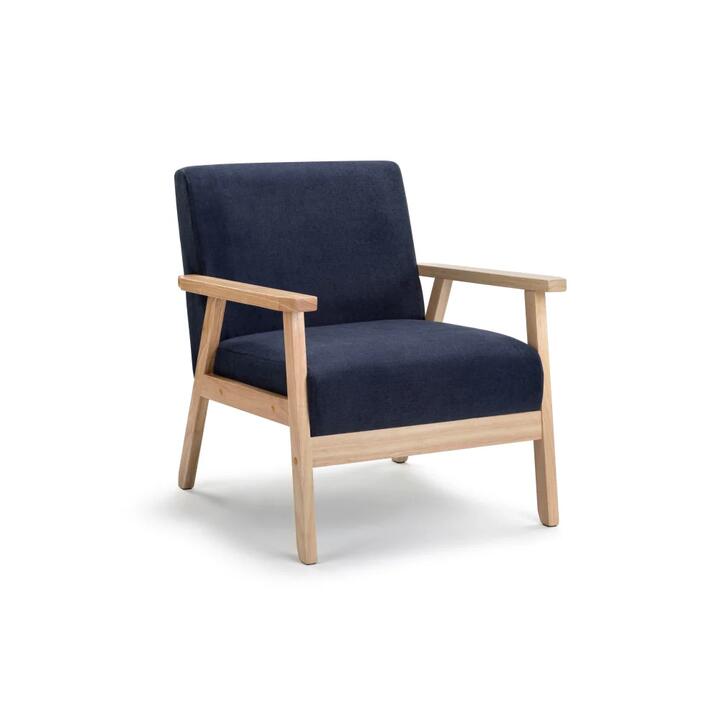 Tucson Fabric Accent Lounge Relaxing Armchair - Navy