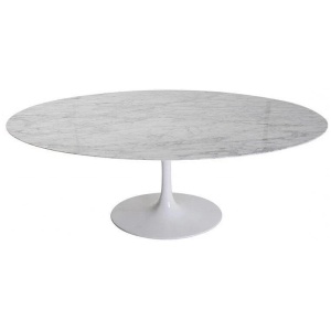 Tulip 2m Marble Oval Dining Table by Interior Secrets - AfterPay Available